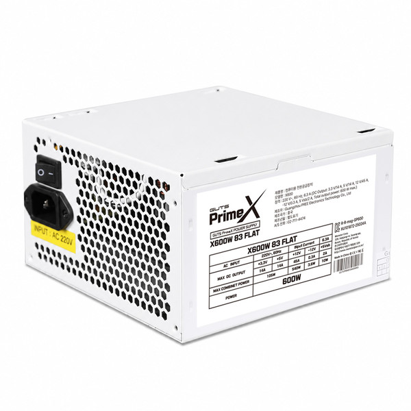 가츠 프라임엑스 600W 83 플랫 화이트 파워서플라이 1